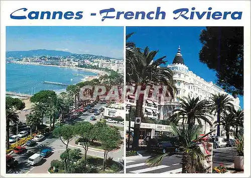 Moderne Karte Souvenir de Cannes French Riviera Lumiere et Beaute de la Cote d'Azur