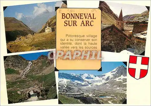 Moderne Karte Bonneval sur Arc Alt 1850 m En Haute Maurienne (Savoie) Images de chez nous