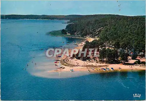 Cartes postales moderne Lac de Lacanau et du Moutchic (Gironde) vue aerienne Le Camping de Tedey