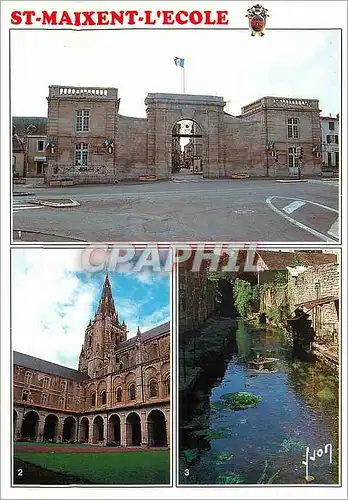 Cartes postales moderne St Maixent L'Ecole (Deux Sevres) Couleurs et Lumiere de France La Porte Chalon Le cloitre Le Bor