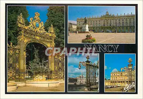 Cartes postales moderne Nancy (Meurthe et Moselle) Place Stanislas (1752 1756) La Fontaine de Neptune Oeuvre du Sculpteu