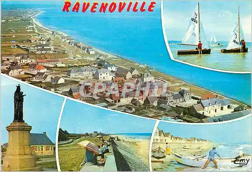 Moderne Karte Ravenoville (Manche) Bateaux