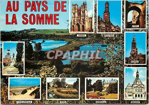 Moderne Karte Au Pays de la Somme Amiens Doullens Poix Montdidier Ham Abbeville Peronne