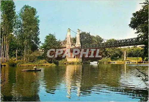 Cartes postales moderne Cezy (Yonne) Vallee de l'Yonne Le Pont Suspendu sur l'Yonne