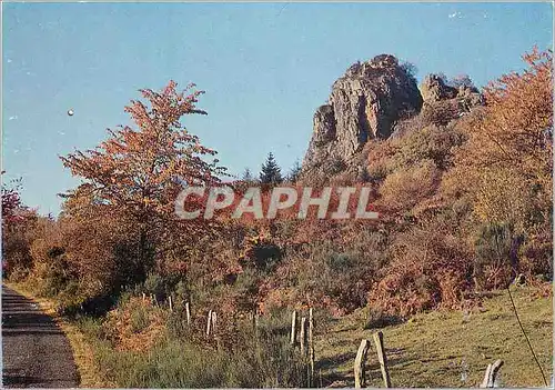 Cartes postales moderne En Montagne Bourbonnaise Allier Image d'Auvergne Rocher St Vincent Alt 925 m Vestiges du Chateau