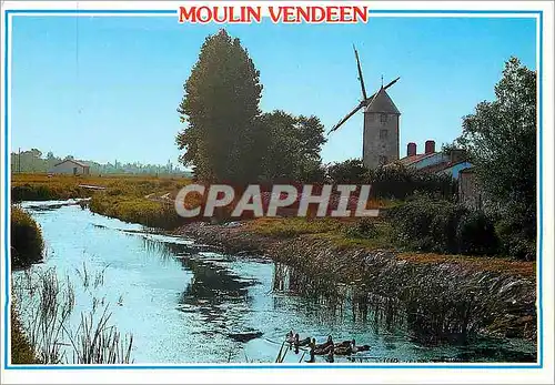 Moderne Karte Moulin Vendeen Au Pays de Monts