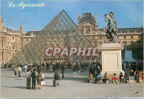 Moderne Karte Paris Musee du Louvre Cours Napoleon La Pyramide