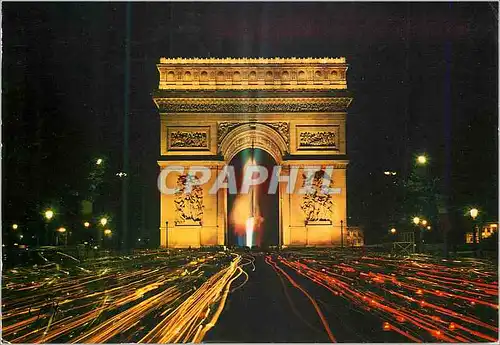 Cartes postales moderne Paris et ses Merveilles L'Arc de Triomphe Illumine (1806 1836) vu de l'avenue des Champs Elysees