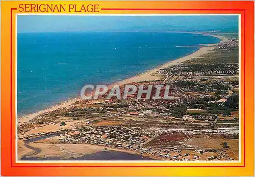 Cartes postales moderne Serignan Plage (Herault) Au Bord de la Mediterranee Vue avion