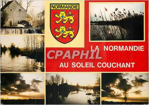 Cartes postales moderne La Normandie au Soleil Couchant Lion