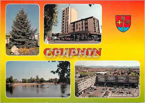 Cartes postales moderne Cournon (Puy de Dome) Place Gardet Quartier du Lac Centre Commercial vue sur le Plan d'eau