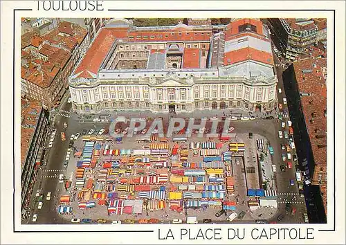 Moderne Karte Toulouse La Place du Capitole La Ville Rose Vue aerienne