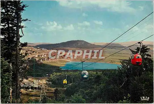 Moderne Karte Super Besse (P de D) Auvergne Alt 1300 a 1850 m Station d'altitude et de Sports d'Hiver Vue d'en