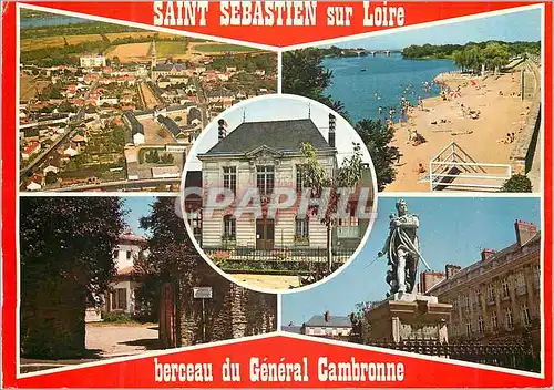 Cartes postales moderne Saint Sebastien sur Loire Couleurs de Bretagne Vue Generale la Plage La Mairie La Maison Natale
