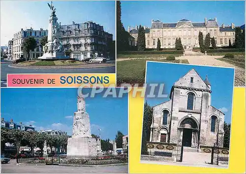 Moderne Karte Soissons (Aisne) Vues diverses