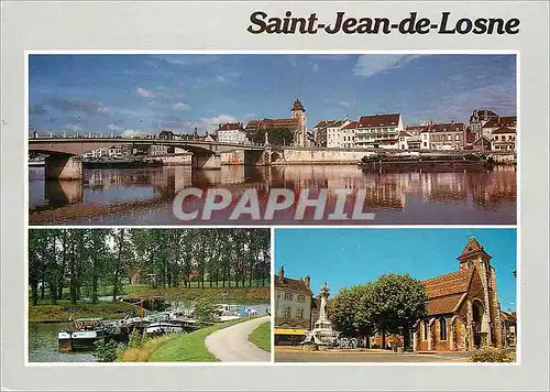 Cartes postales moderne Saint Jean de Losne Bateaux Peniche