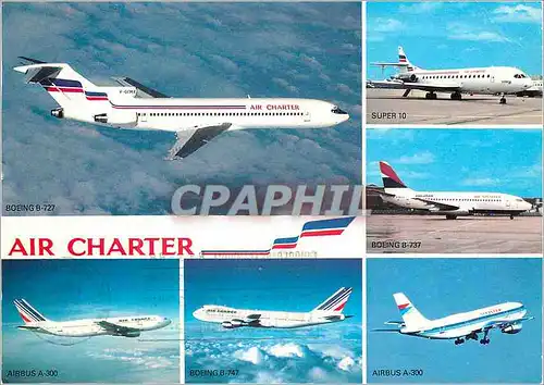 Cartes postales moderne Flotte Utilisee par Air Charter Filiale d'Air France et d'Air Inter Aviation Airbus