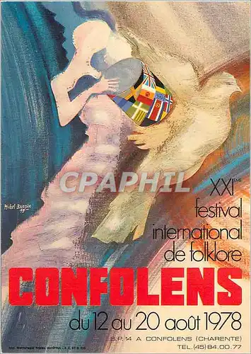 Moderne Karte XXIe Festival International de Folklore de Confolens du 12 au 20 Aout 1978