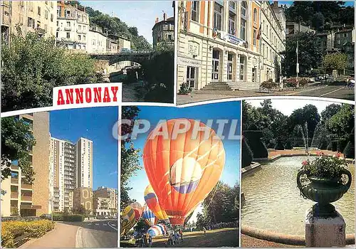 Moderne Karte Annonay (Ardeche) Mongolfiere