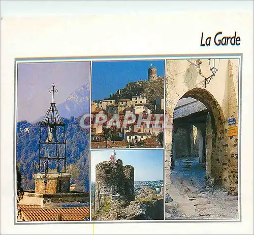 Moderne Karte La Garde (Var) Campanile de la Tour de l'Horloge Le Vieux Village L'Ancienne tour Passage couver