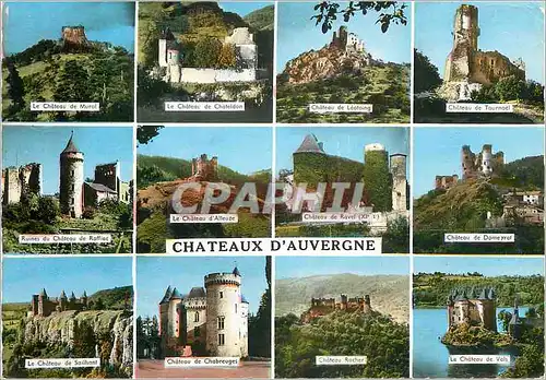 Cartes postales moderne Chateau d'Auvergne Murol Chateldon Leotoing Tournoel Alleuze Ravel Vals Chabreuges Sailhant
