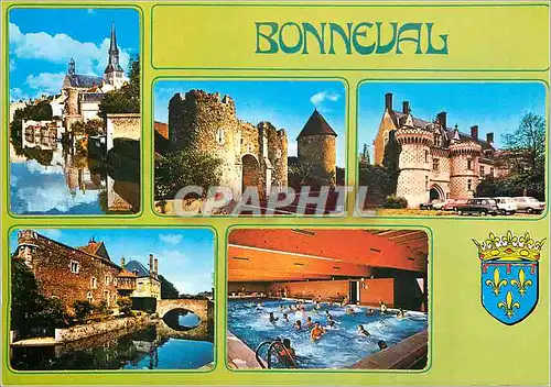 Cartes postales moderne Bonneval ( et L) les Douves la Porte Saint Roch l'Ancienne Abbaye Saint Florentin les Douves la