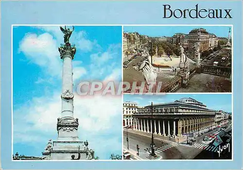 Cartes postales moderne Bordeaux (Gironde) Couleurs et Lumiere de France Monument des Girondins les Allees de Tourny le