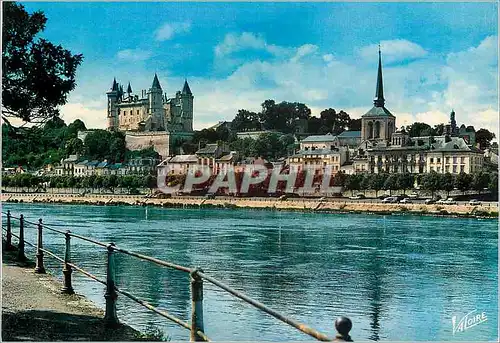 Cartes postales moderne Saumur (Maine et Loire) les Merveilles du Val de Loire la Loire le Quais Mayaud le Chateau (XIVe