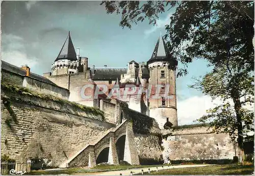 Moderne Karte Saumur (M et L) le Chateau Entree Citroen 2 CV
