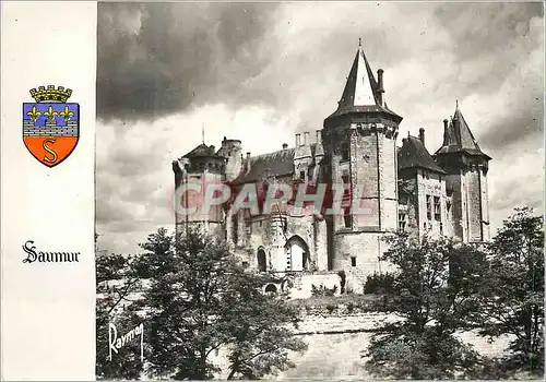 Moderne Karte Les Chateaux de la Loire Images de France Facade Sud