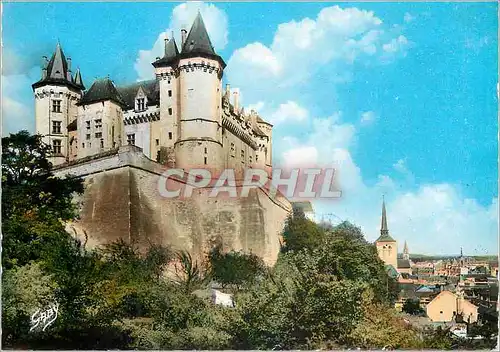 Cartes postales moderne Saumur (M et L) le Chateau et l'Eglise Saint Pierre