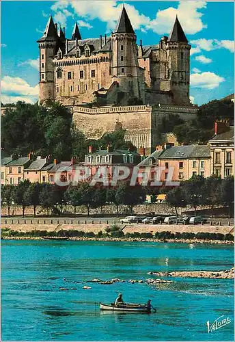 Cartes postales moderne Saumur (Maine et Loire) les Merveilles du Val de Loire la Loire le Quai Mayaud et le Chateau (XI