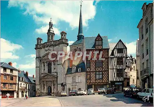 Cartes postales moderne Saumur (Maine et Loire) en Anjou Vieilles Maisons et Eglise Saint Pierre