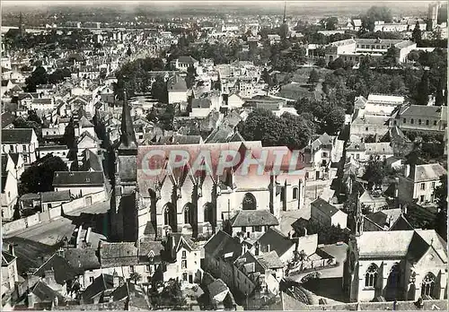 Cartes postales moderne En Avion au Dessus de Saumur (M et L) Eglise de Nantilly