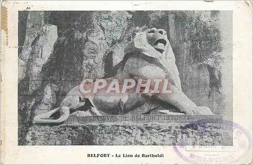 Cartes postales Belfort le Lion de Bartholdi