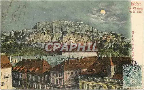 Cartes postales Belfort le Chateau et le Lion