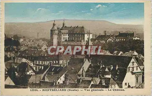 Cartes postales Montbeliard (Doubs) vue Generale le Chateau