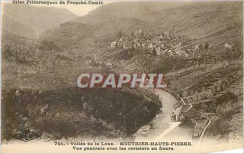 Cartes postales Vallee de la Loue Mouthier Haute Pierre vue Generale avec les Cerisiers en Fleurs Sites Pittores