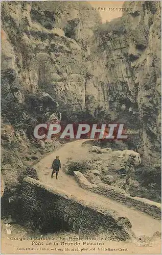 Cartes postales Gorges d'Ombleze la Route dans les Gorges Pont de la Grande Pissoire la Drome Illustree
