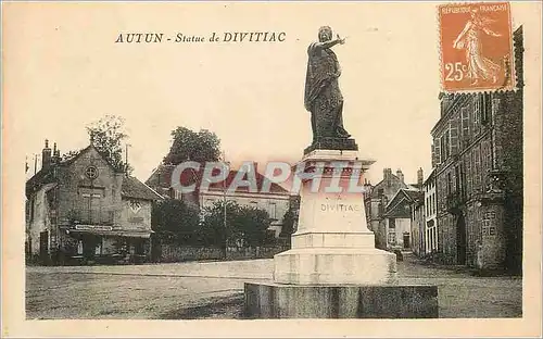 Cartes postales Autun Statue de Divitiac