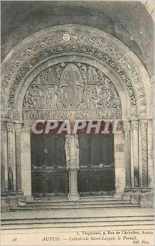 Cartes postales Autun Cathedrale Saint Lazare le Portail