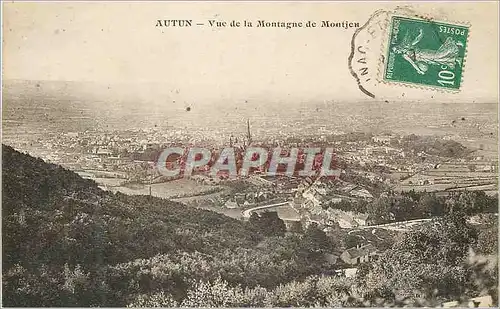 Cartes postales Autun vue de la Montagne de Montjeu
