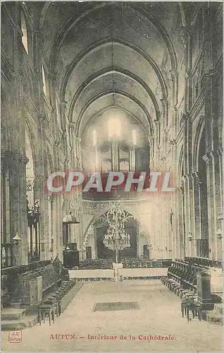 Cartes postales Autun Interieur de la Cathedrale Orgue