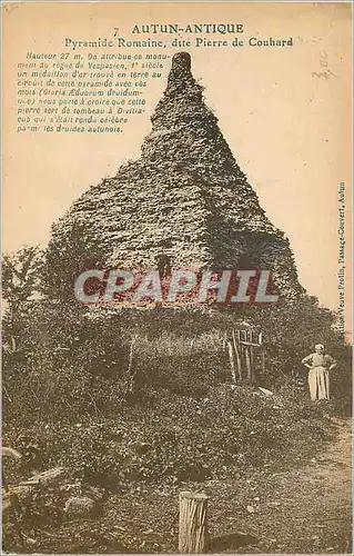 Ansichtskarte AK Autun Antique Pyramide Romaine dite Pierre de Couhard