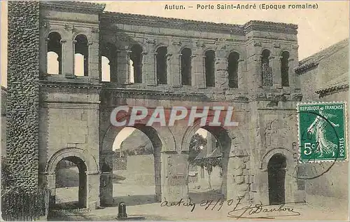 Ansichtskarte AK Autun Porte Saint Andre (Epoque Romaine)