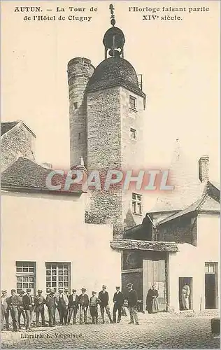 Ansichtskarte AK Autun la Tour de l'Hotel de Clugny l'Horloge Faisant Partie XVIe siecle