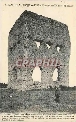 Ansichtskarte AK Autun Antique Edifice Romain dit Temple de Janus