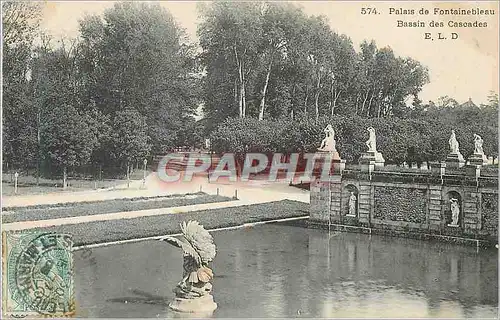 Ansichtskarte AK Palais de Fontainebleau Bassin des Cascades