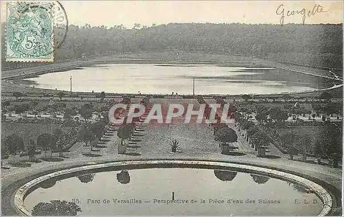 Cartes postales Parc de Versailles Perspective de la Piece d'Eau des Suisses