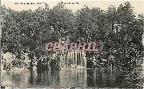 Cartes postales Bois de Boulogne la Cascade
